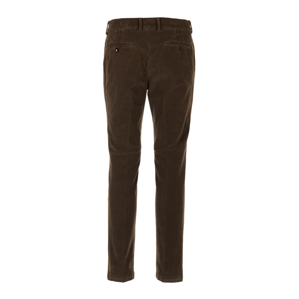 Cruna Bruine Slim Fit Fluweel Broek Brown Heren