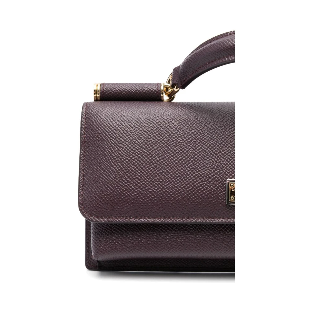 Dolce & Gabbana Paarse Omslag Ketting Schoudertas Purple Dames
