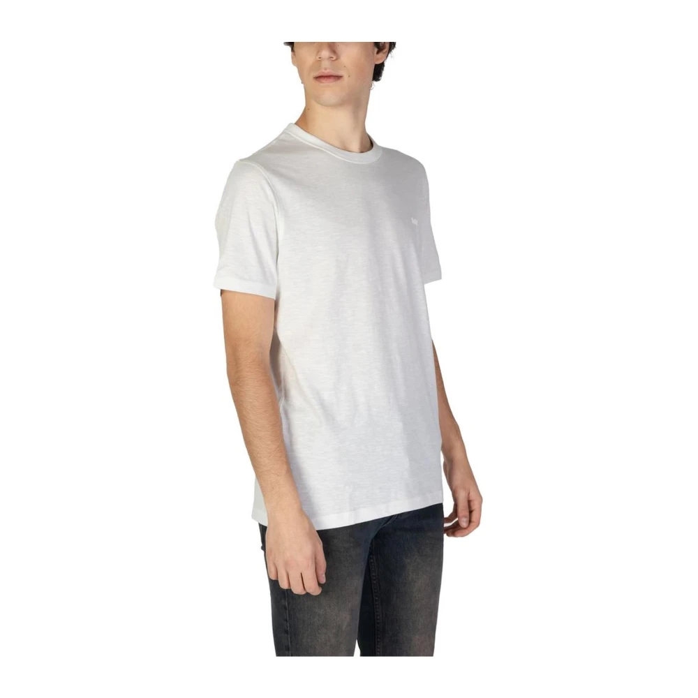 Hugo Boss Witte Katoenen Crew Neck T-Shirt White Heren
