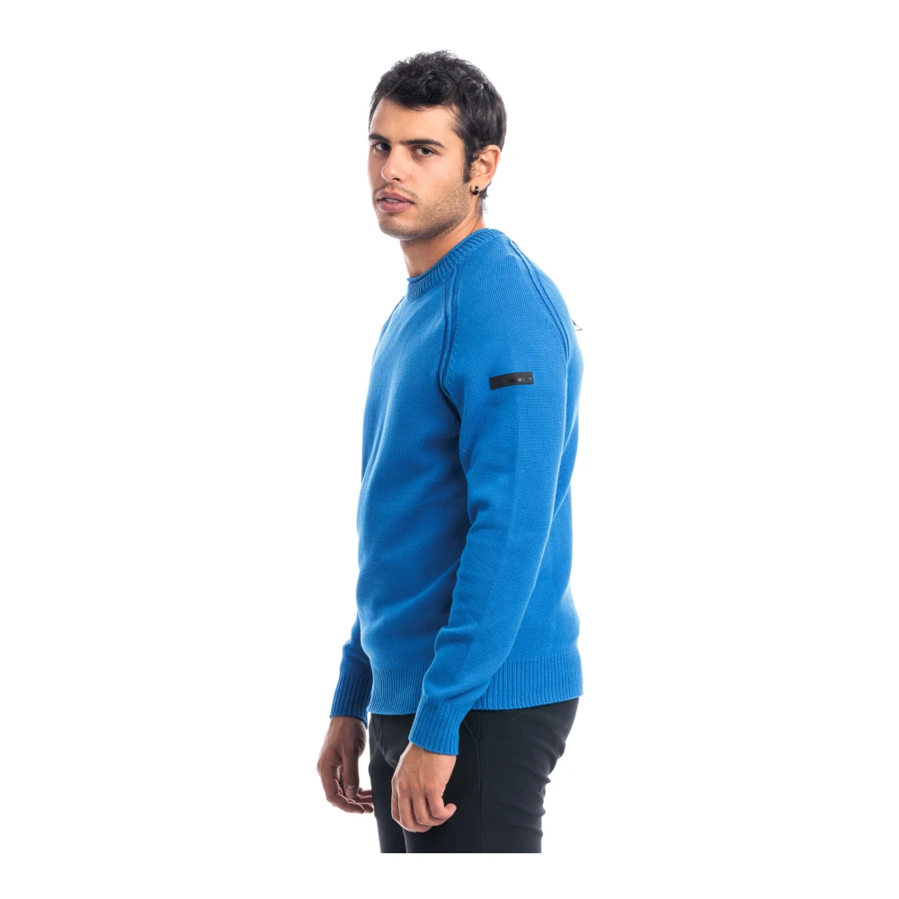 RRD Glad Katoenen Gebreide Trui Blue Heren