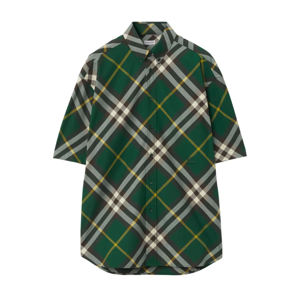 Burberry Short Sleeve Shirts Green Heren