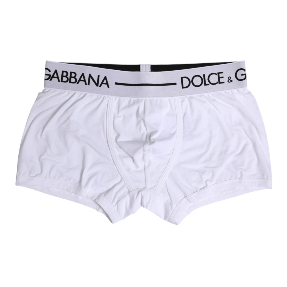Dolce & Gabbana Men's White Cotton Boxer Brief Underwear