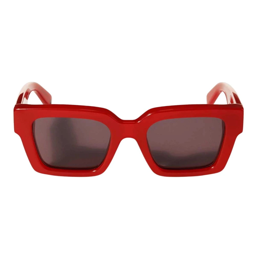 Off White Unisex Red Sunglasses, 53 Mm, Virgil Sunglasses