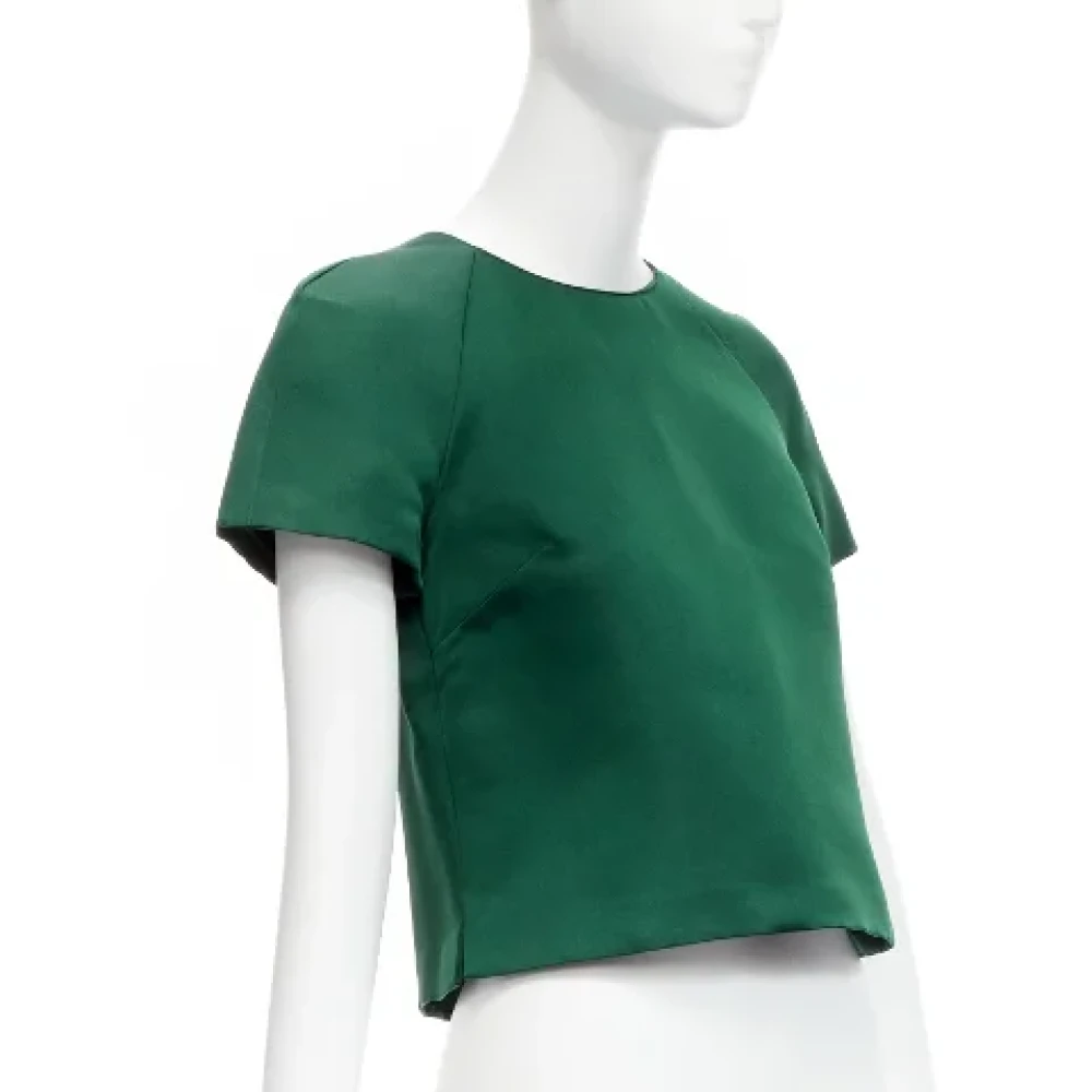 Valentino Vintage Pre-owned Silk tops Green Dames