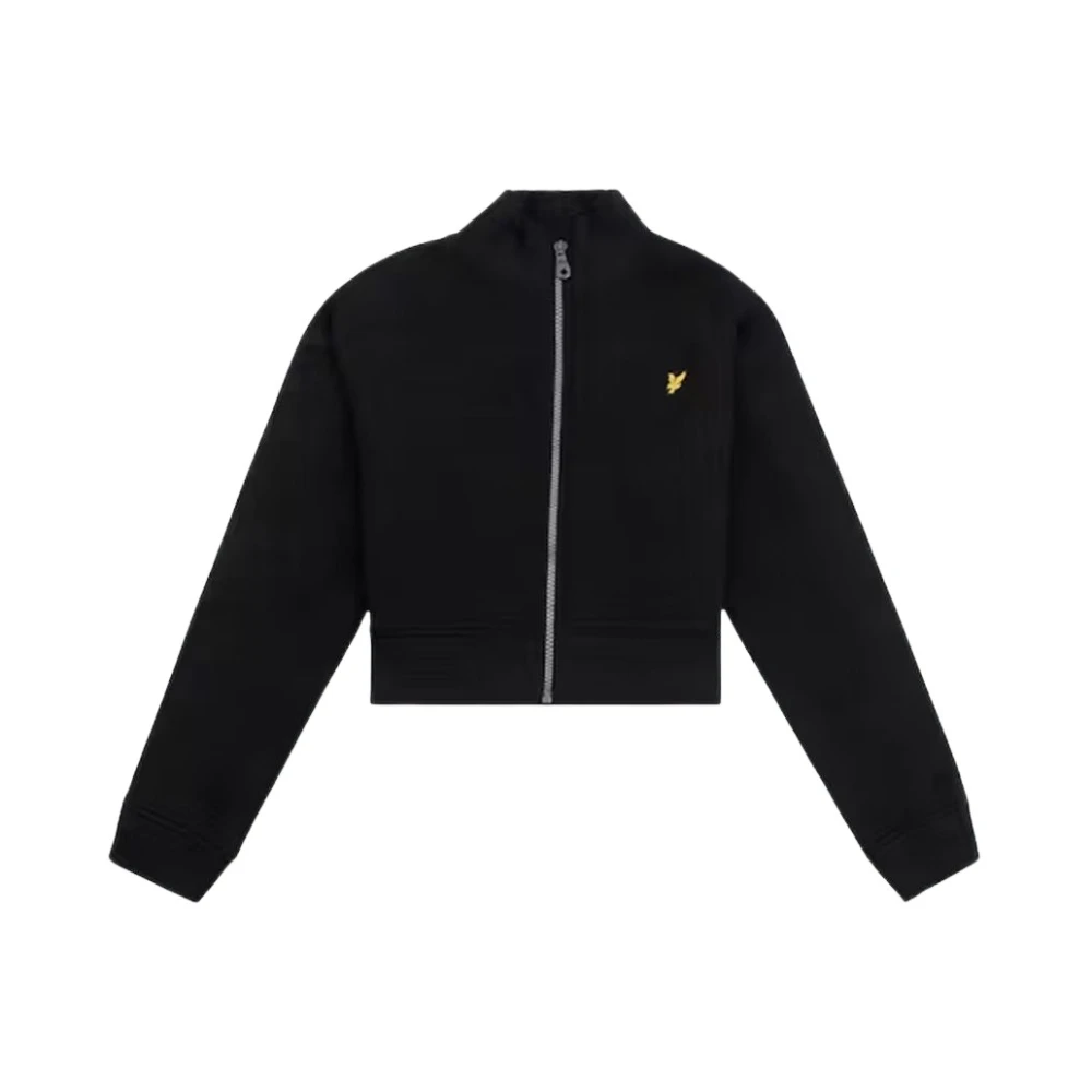 Lyle & Scott Räfflad sjömans sweatshirt med hel dragkedja Black, Unisex