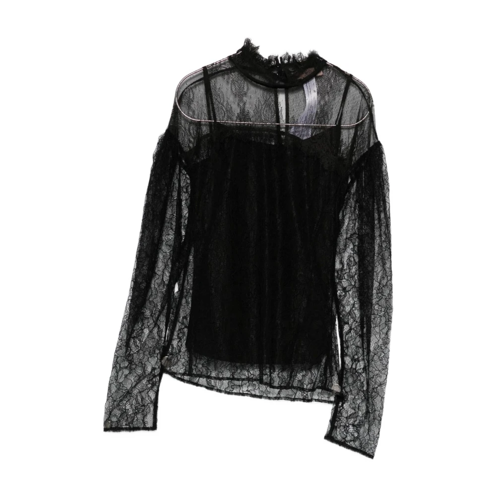 Twinset Women's Black Elegant Nero Shirt Aw25 - Blouses - Xl - Blouses & Shirts
