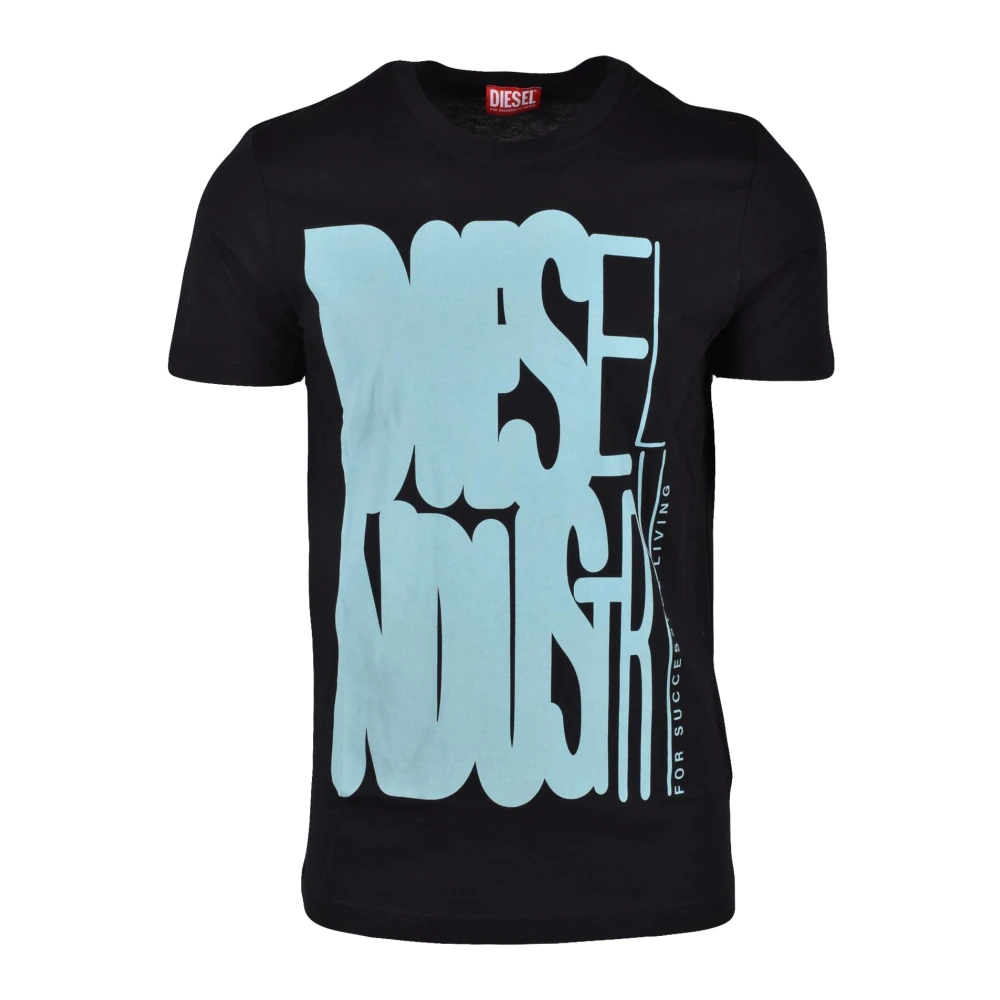Diesel Katoenen T-shirt Black Heren