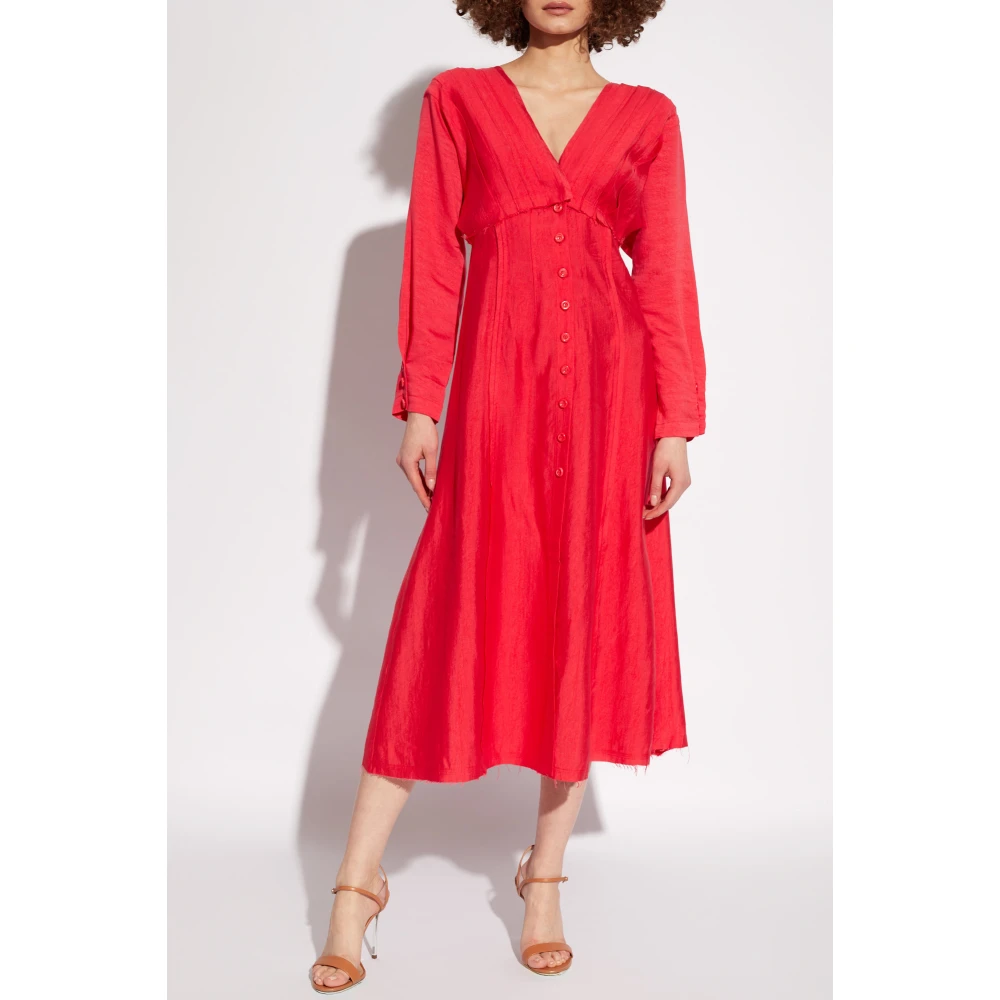 Cult Gaia Vittoria jurk met lange mouwen Red Dames