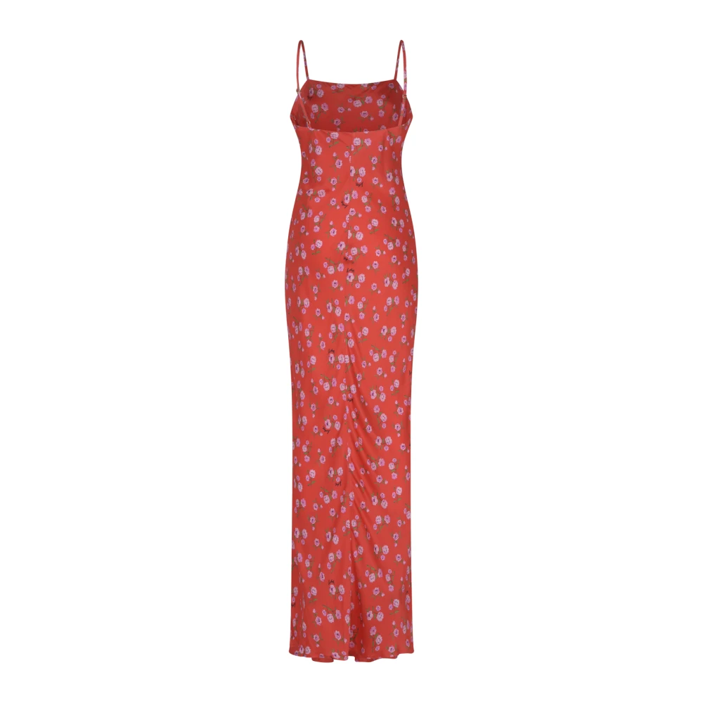 Rotate Birger Christensen Maxi-jurk met print Orange Dames