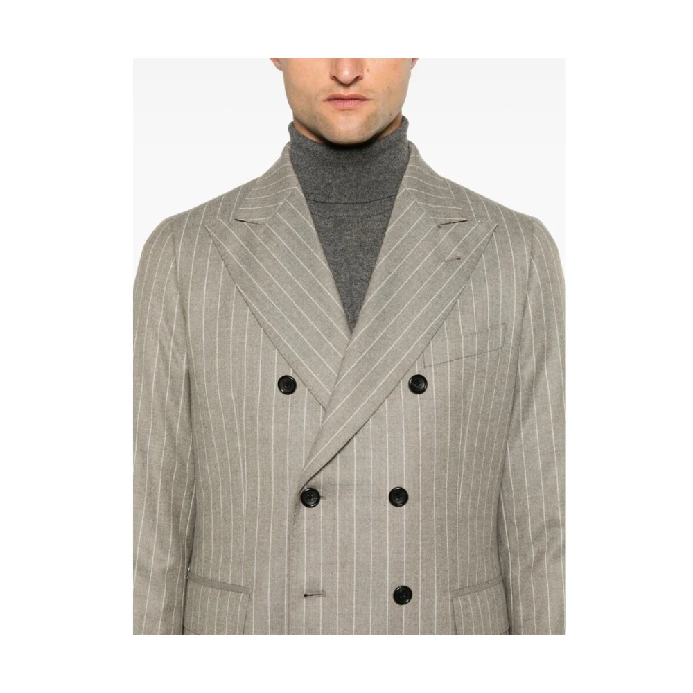 Reveres 1949 Pinstripe Blazer en Broek Set Gray Heren