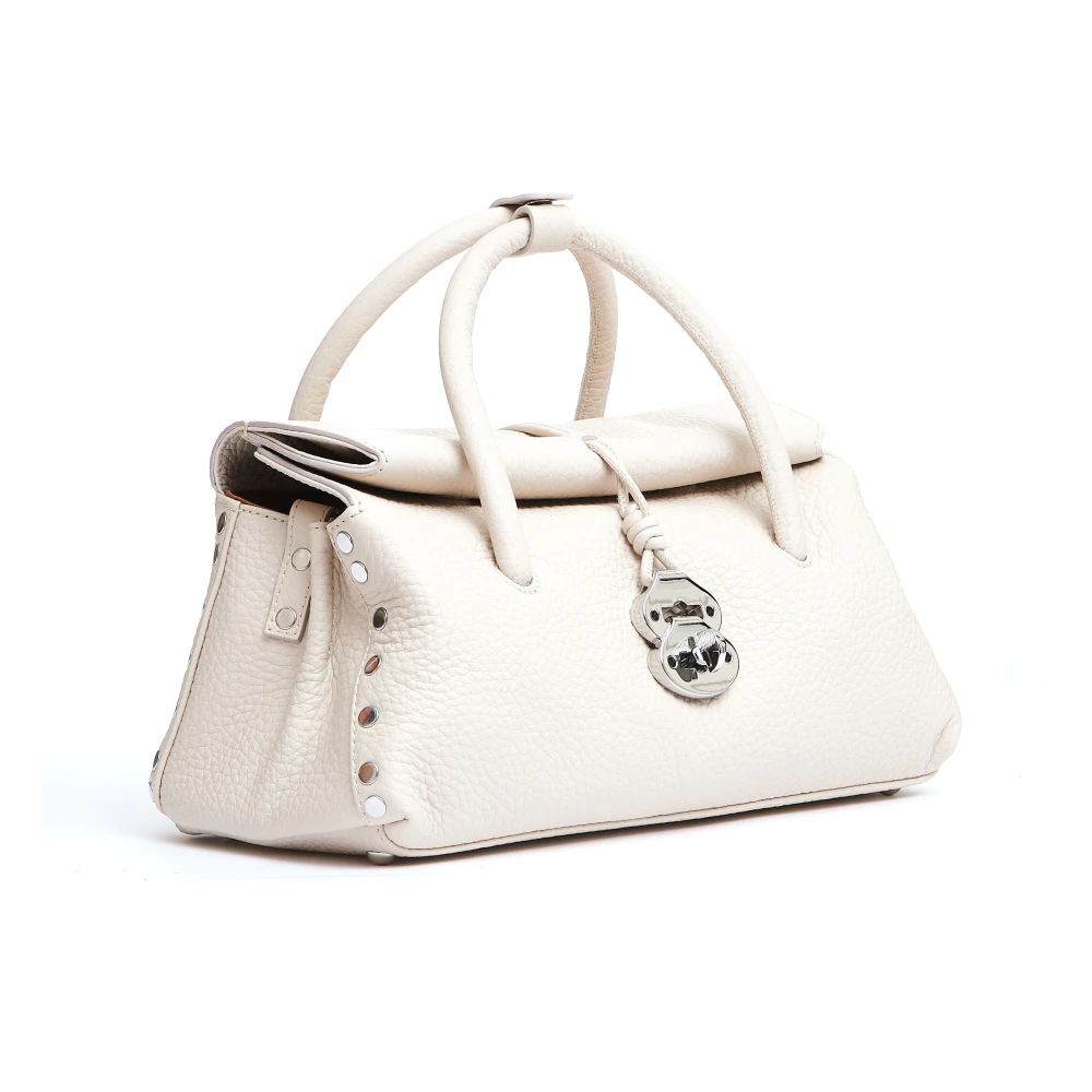 Zanellato Witte Albast Handtas met Interne Schouderband White Dames