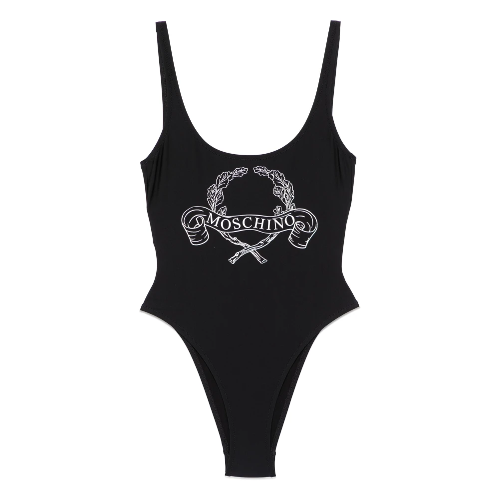 Moschino Zwart Zee Kleding Badpak Voorprint Black Dames