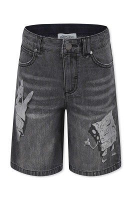 spongebob-print-grey-casual-shorts