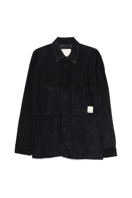 Midnight Blue Skjorta med Tryckknappar