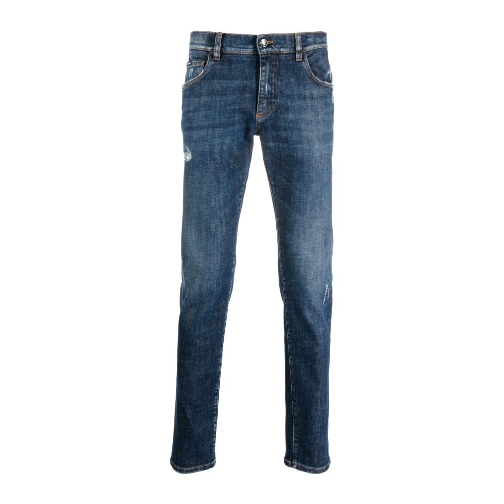 Dolce & Gabbana Moderne Slim-Fit Denim Jeans Blue Heren