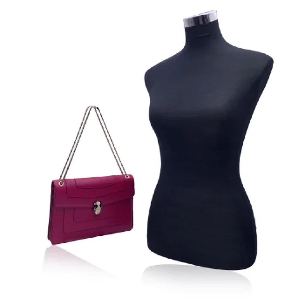 Bvlgari Vintage Pre-owned Leather shoulder-bags Pink Dames