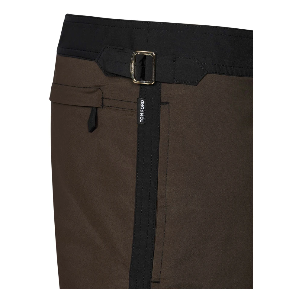 Tom Ford Luxe Bruine Zwemshorts Aw24 Brown Heren