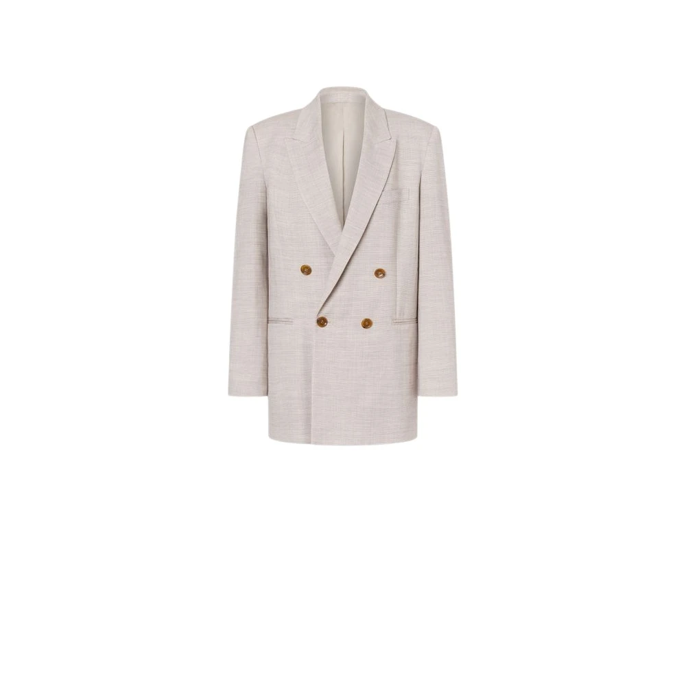 Philosophy Di Lorenzo Serafini Vrouw Beige Jassen Dames, L, Wol, Double-Breasted Jas