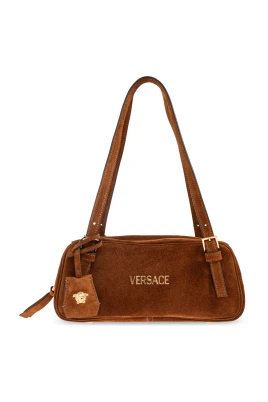 Tag Suede Bowling Bag