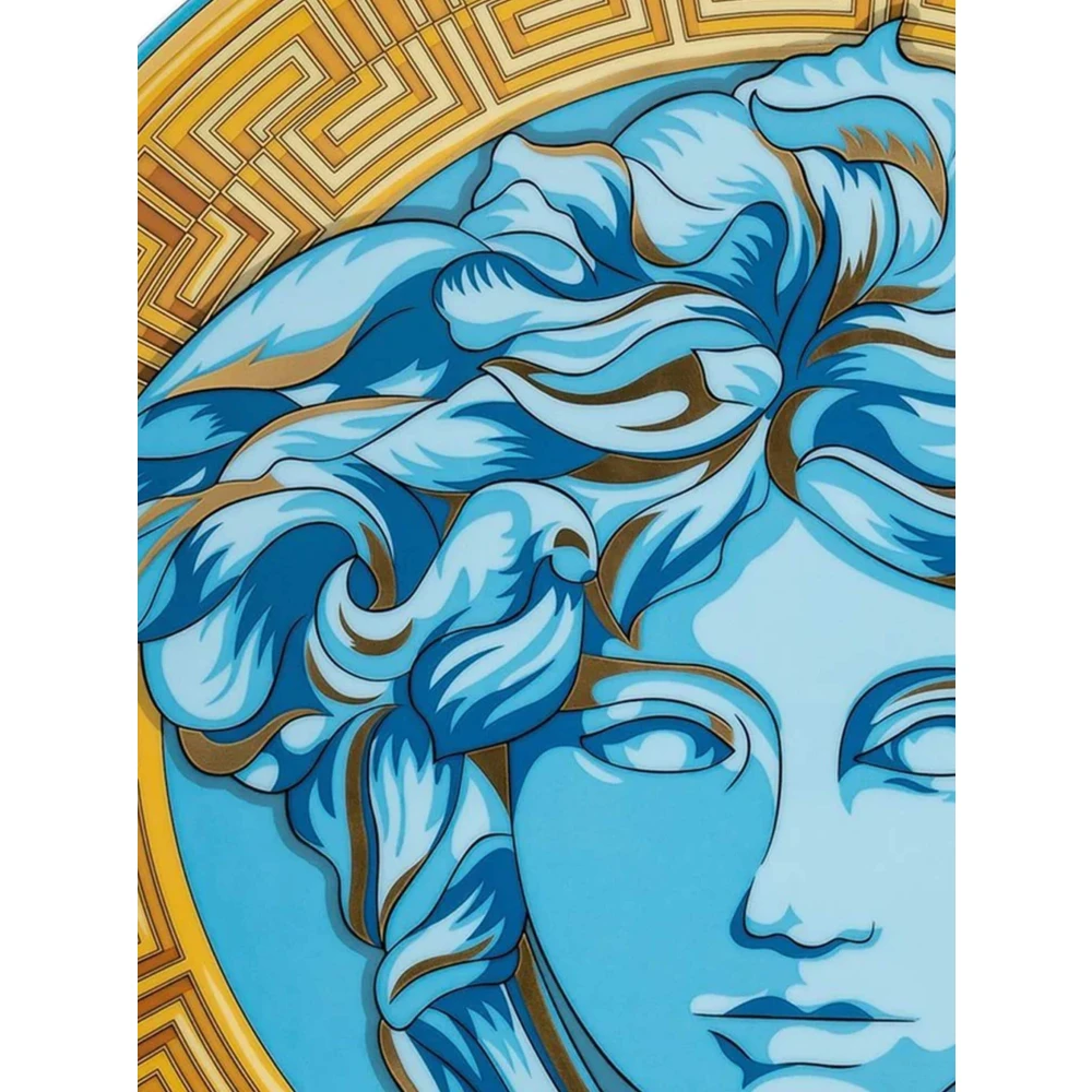 Versace Blauw plat bord Blue Unisex
