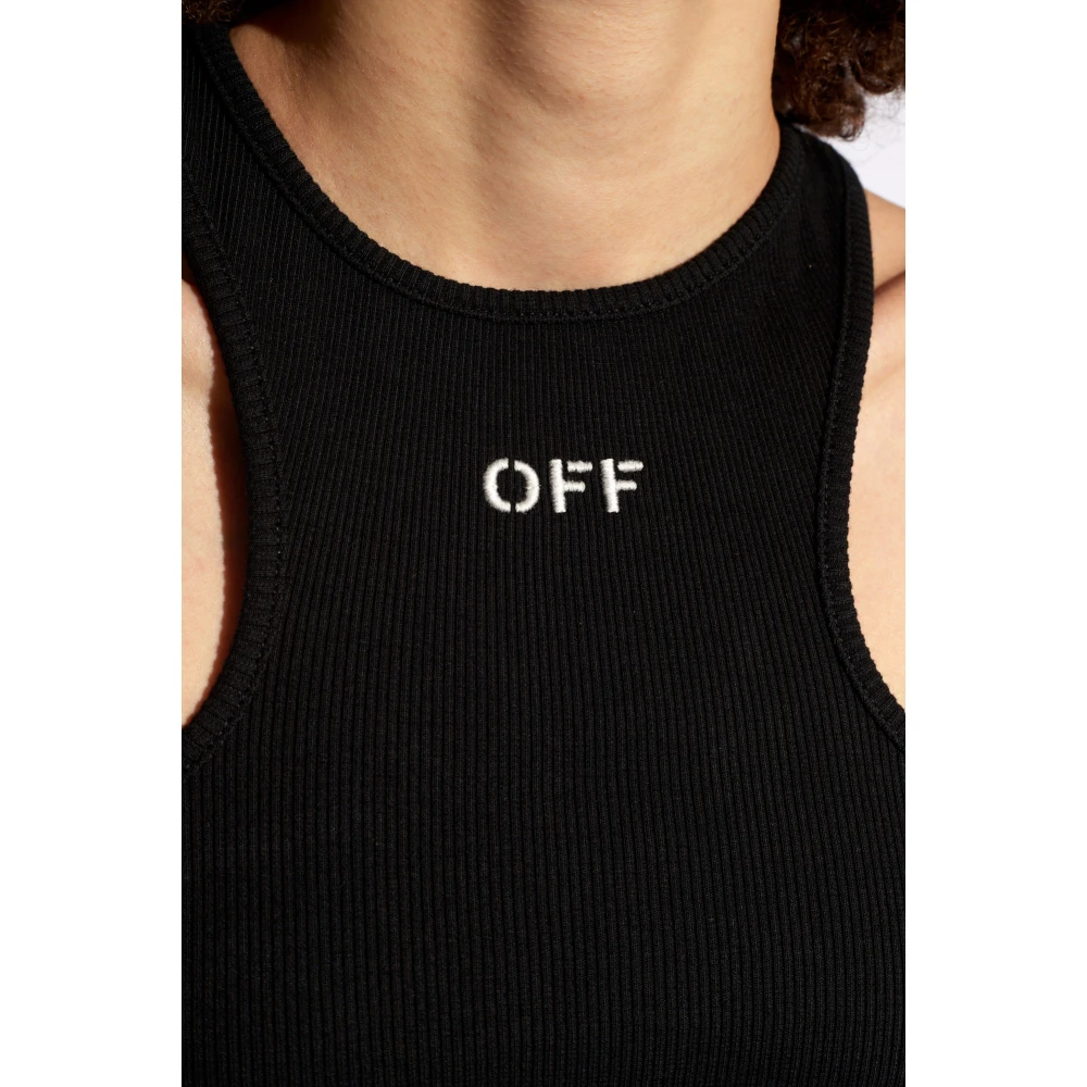 Off White Cropped top Black Dames