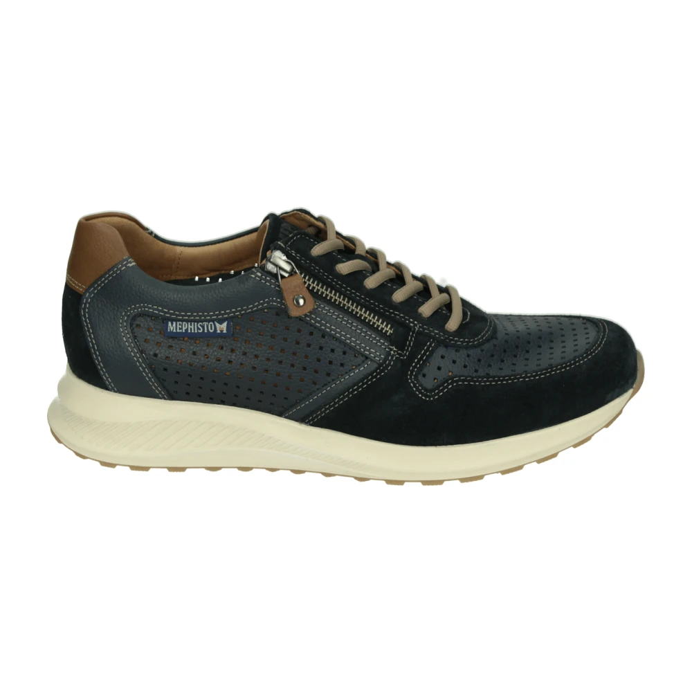 Mephisto Blauwe Vrijetijdsschoenen Dino Perf Velsport Heren Schoenen