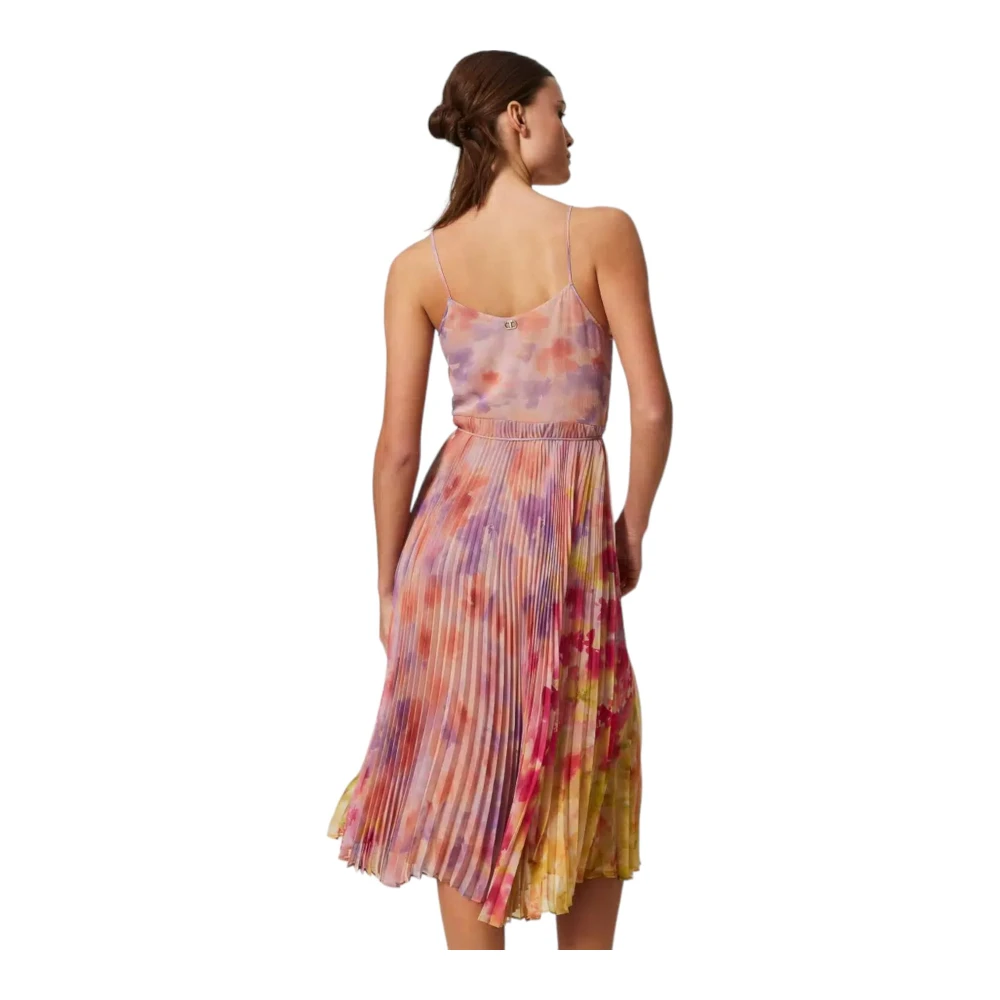 Twinset Elegante Midi Jurk Multicolor Dames
