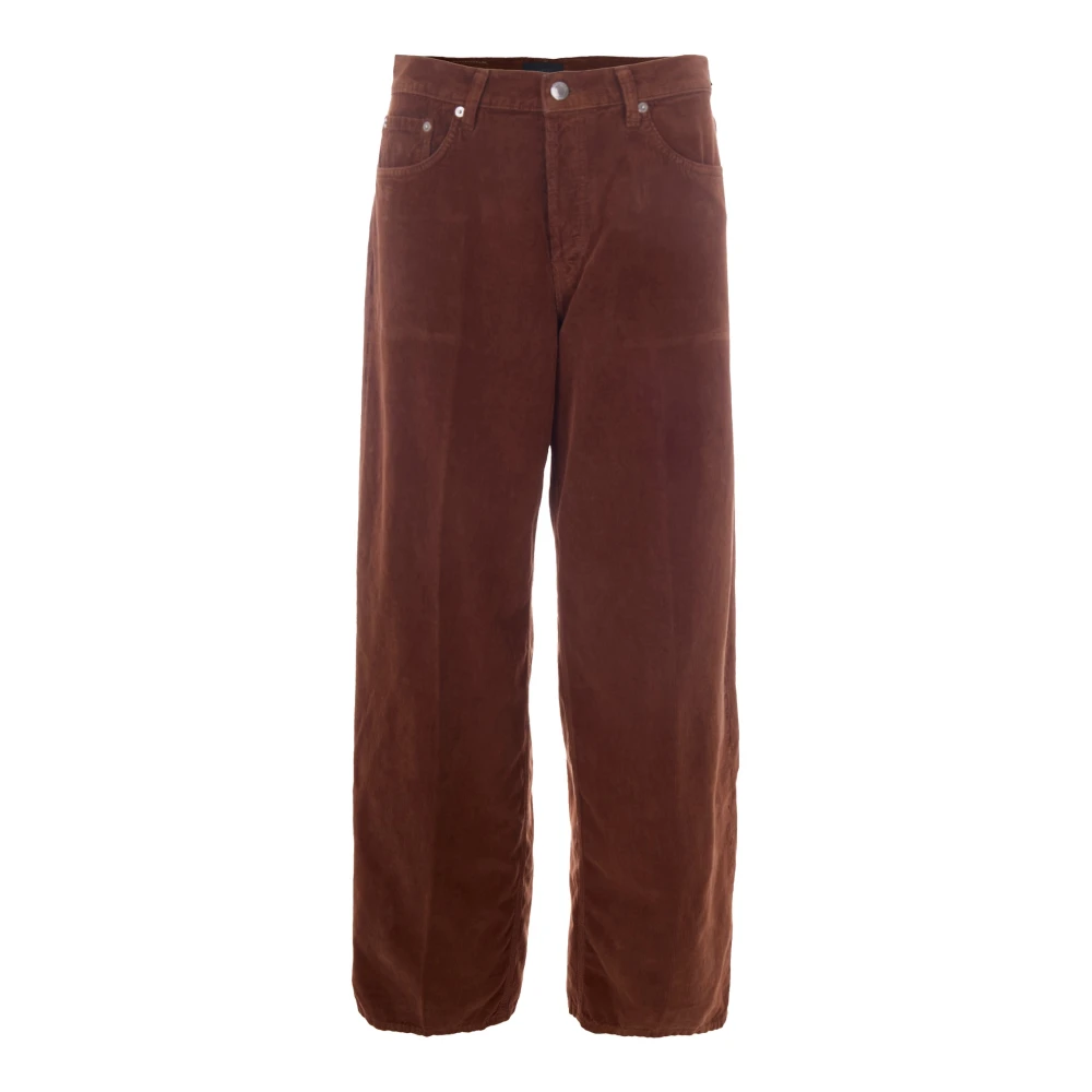 Haikure Vrouw Bruin Broeken Dames, W27, Katoen, Pantalone Bethany Velvet