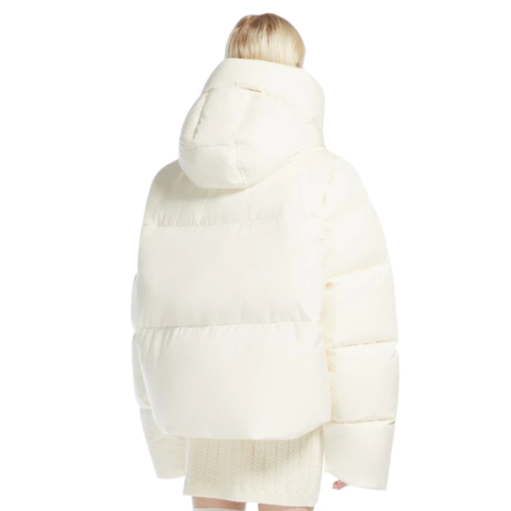 SPORTMAX Zwarte donsjas met oversized pasvorm Beige Dames