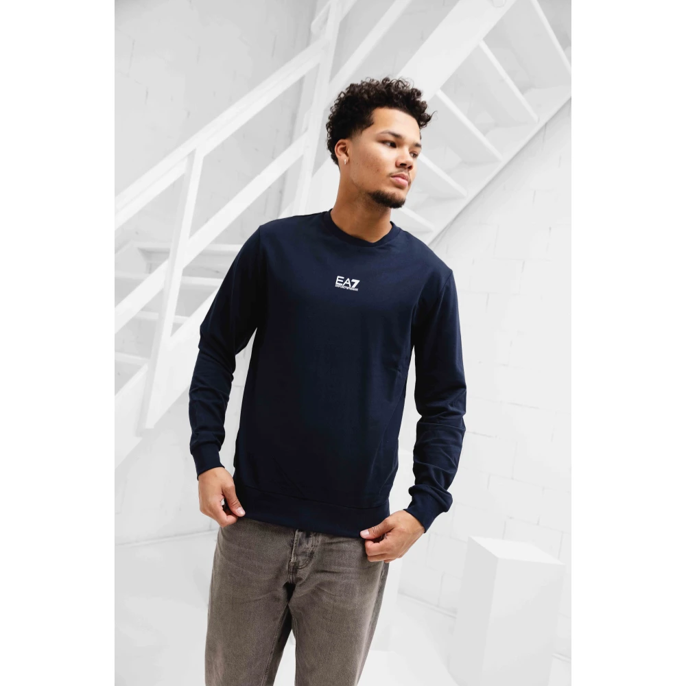 Emporio Armani Klassieke Navy Sweater voor Heren Blue Heren