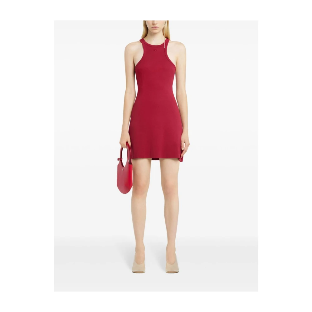 Courrèges Rode Mini Jurk met Racerback Red Dames