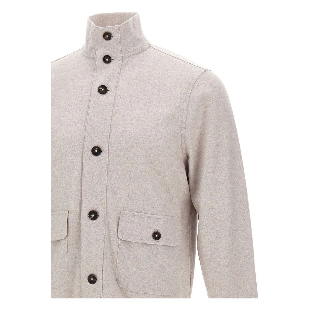 Filippo De Laurentiis Merino Wol Beige Jas Beige Heren