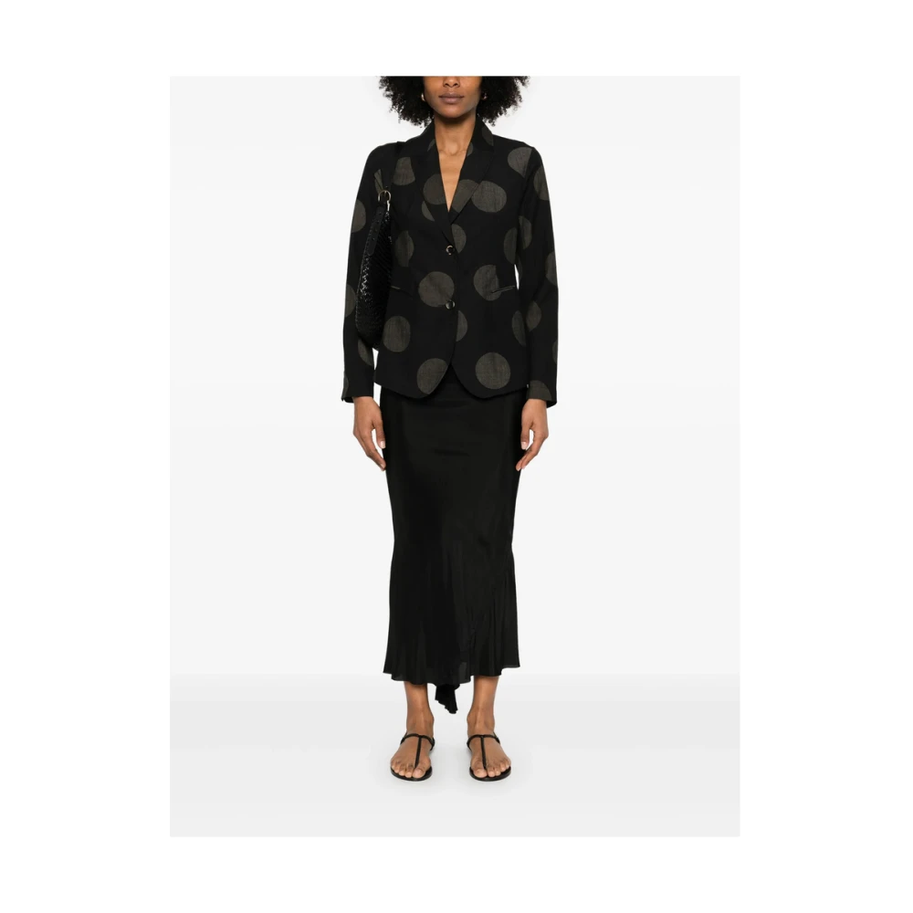 UMA Wang Zwart geknoopte buitenkleding met Amerikaanse achterventilatie Black Dames