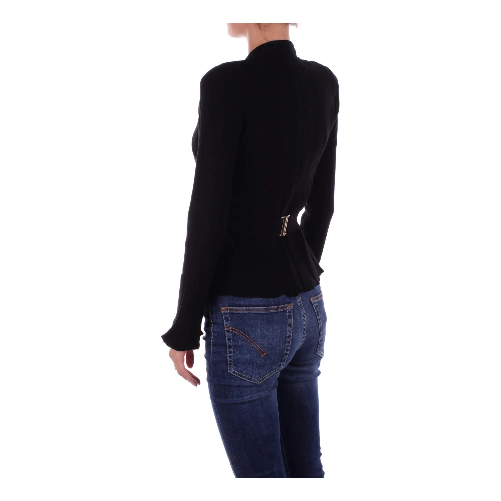 Blugirl Zwarte trui met knoopsluiting Black Dames