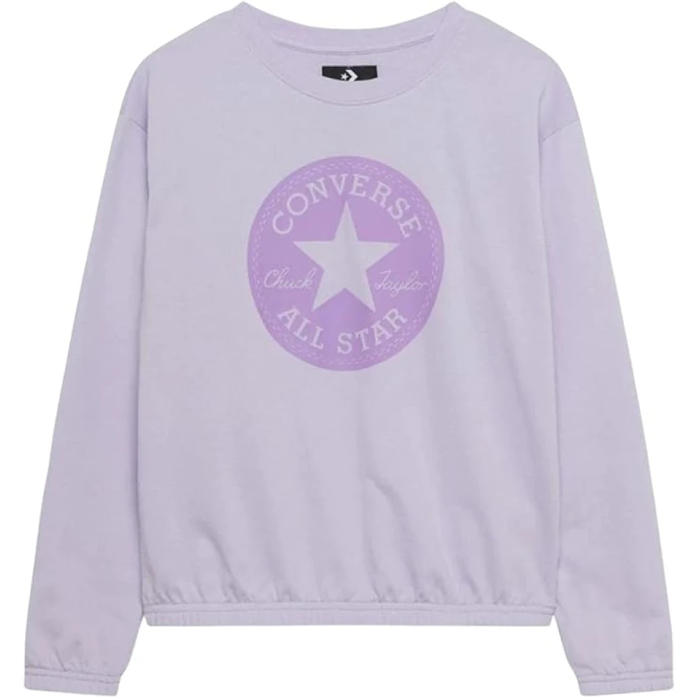 Converse Lila Sweatshirt med Logotyptryck Purple, Flicka