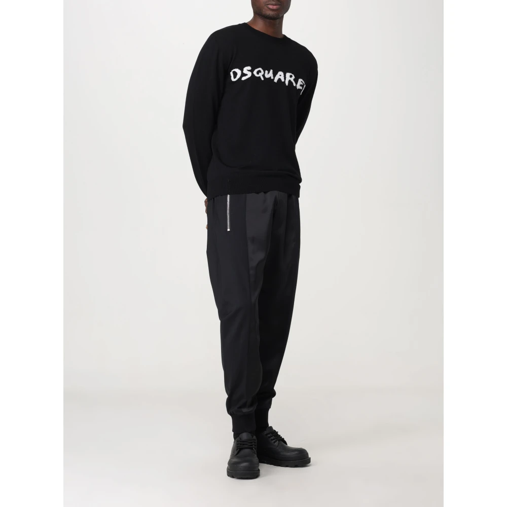 Dsquared2 Crewneck Pullover Sweater Black Heren