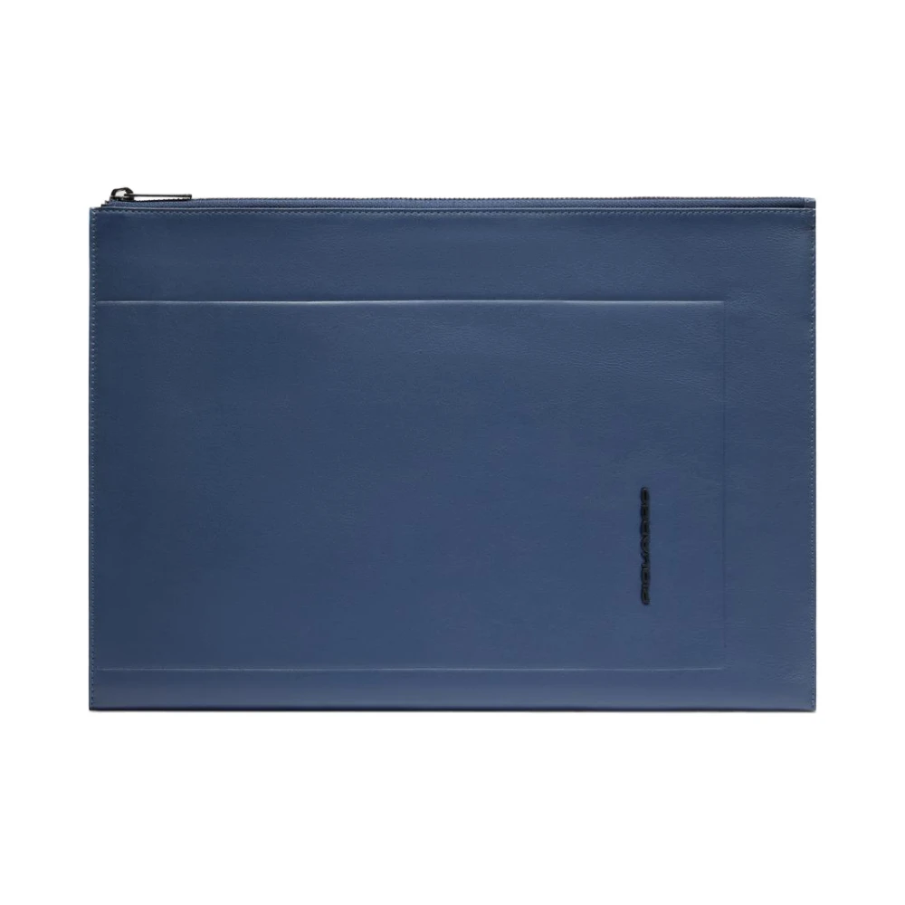 Piquadro Homme Bleu Sacs, Taille: One Size Pochette En Cuir Pour Ipad® Avec Poche Pour Airpods®, Protections Antichoc Et Rfid