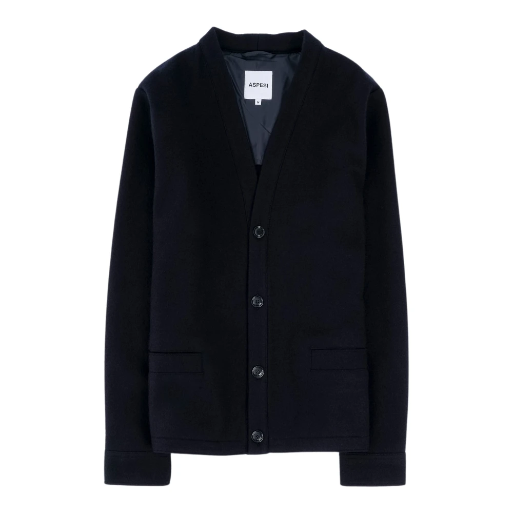 Aspesi Stijlvolle Gebreide Vest Blue Heren