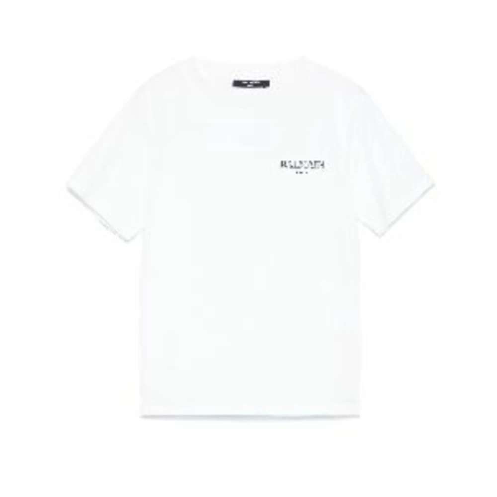 Balmain Barn Vit/Svart T-shirt Topp White, Pojke