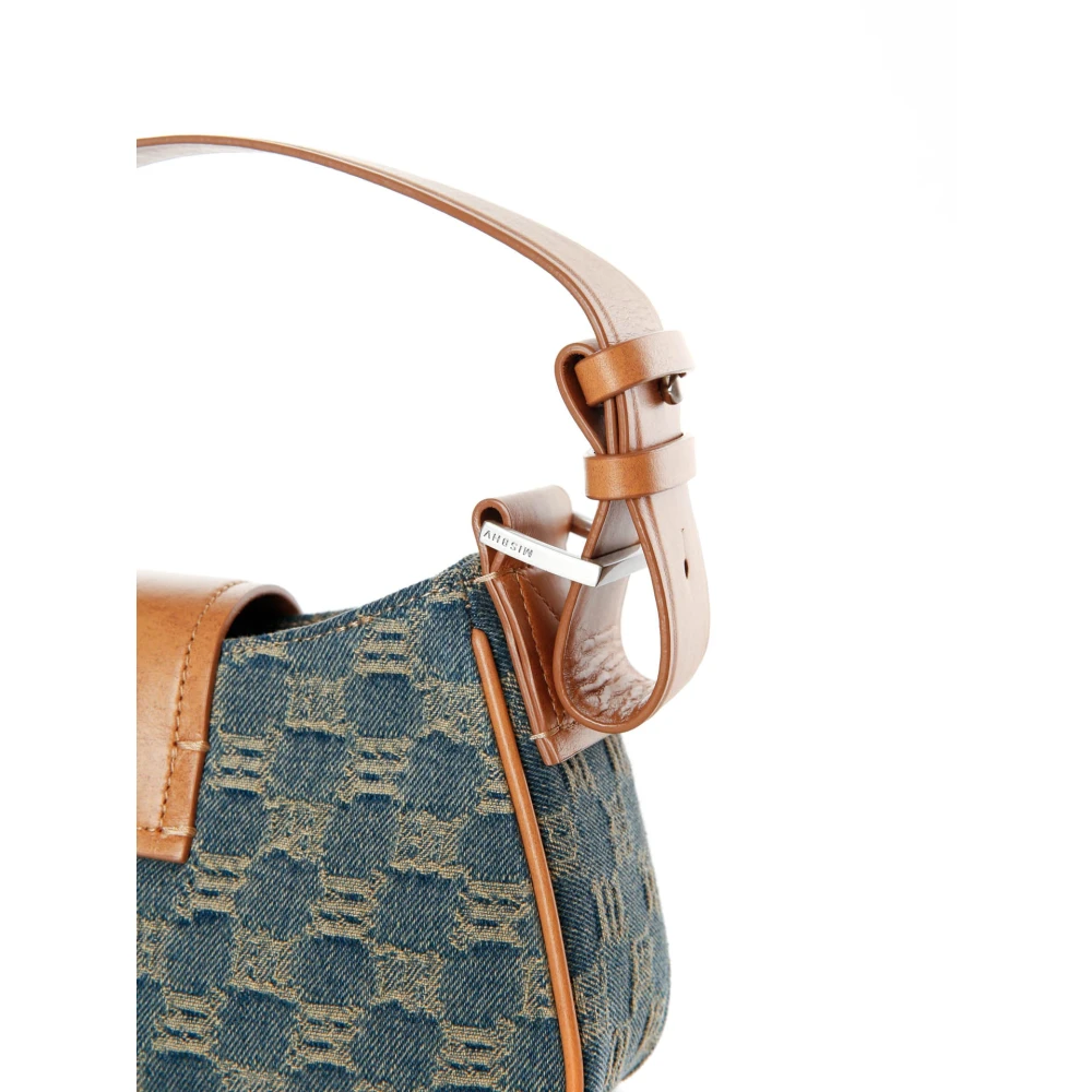 Misbhv Denim Schoudertas met Jacquard Monogram Patroon Multicolor Dames