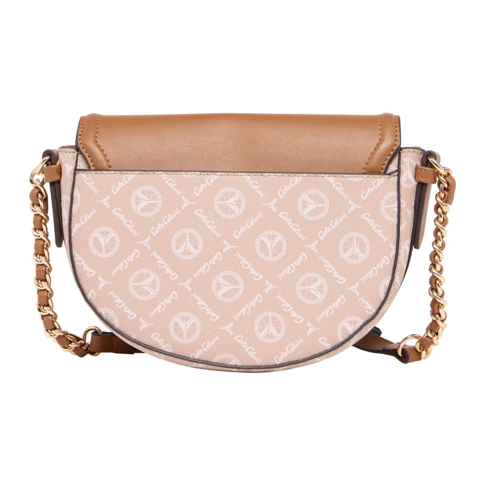 carlo colucci Stijlvolle Handtas met Logoprint Beige Dames
