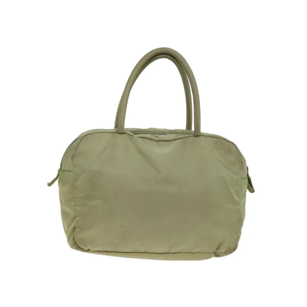 Prada Vintage Pre-owned Nylon prada-bags Beige Dames