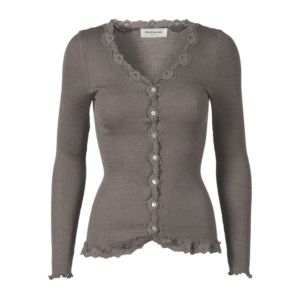 Rosemunde Vrouwelijke Kant Cardigan Mellembrun Brown Dames