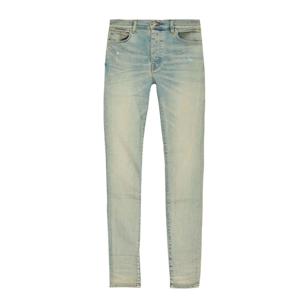 Amiri Blauwe Skinny Jeans met Vervaagd Effect Blue Heren