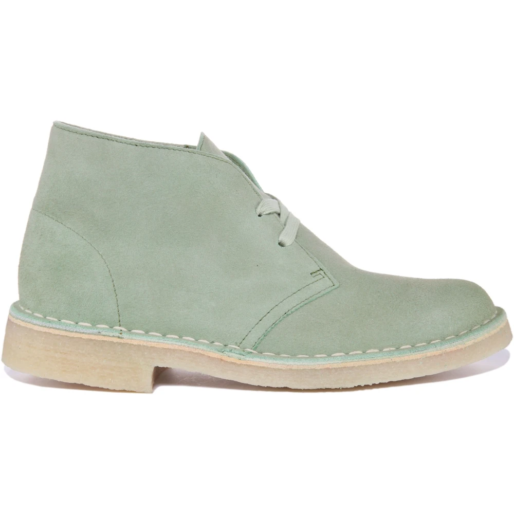 Clarks Women's Green Desert Boots - Lace-Up Boots - 4 Uk - Shoes