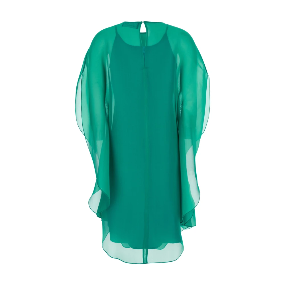 Gianluca Capannolo Groene Zijden Mouwloze Jurk Iris Green Dames