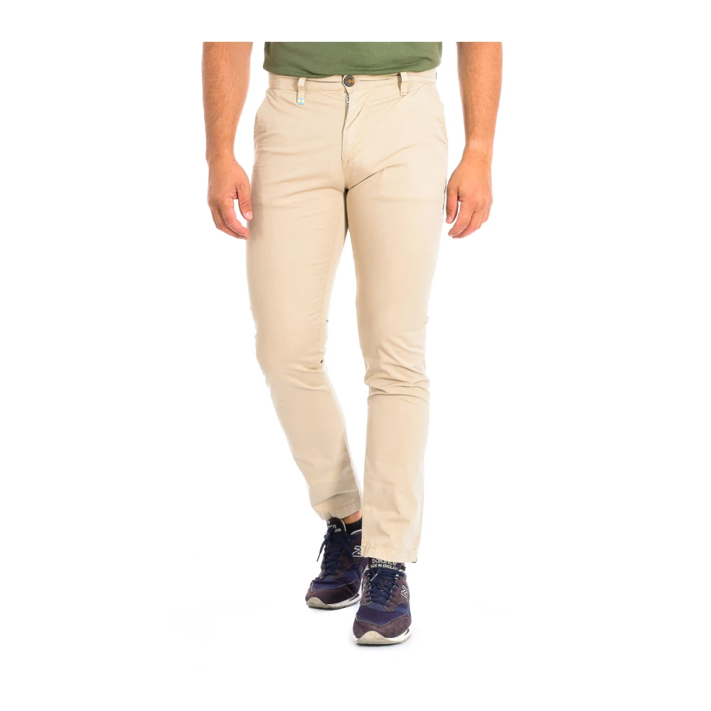La Martina Beige Straight Cut Long Trousers - Male - Chinos - W38 - Trousers