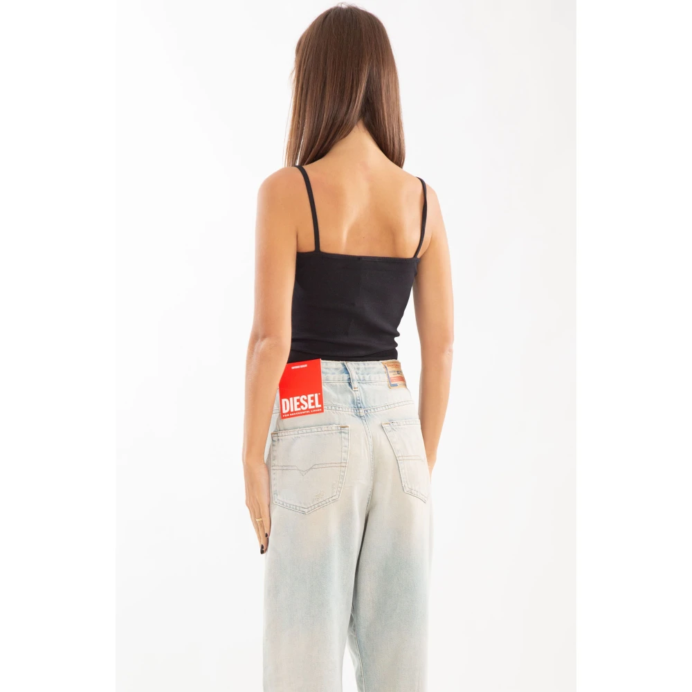 Diesel Jersey Top voor Vrouwen Black Dames