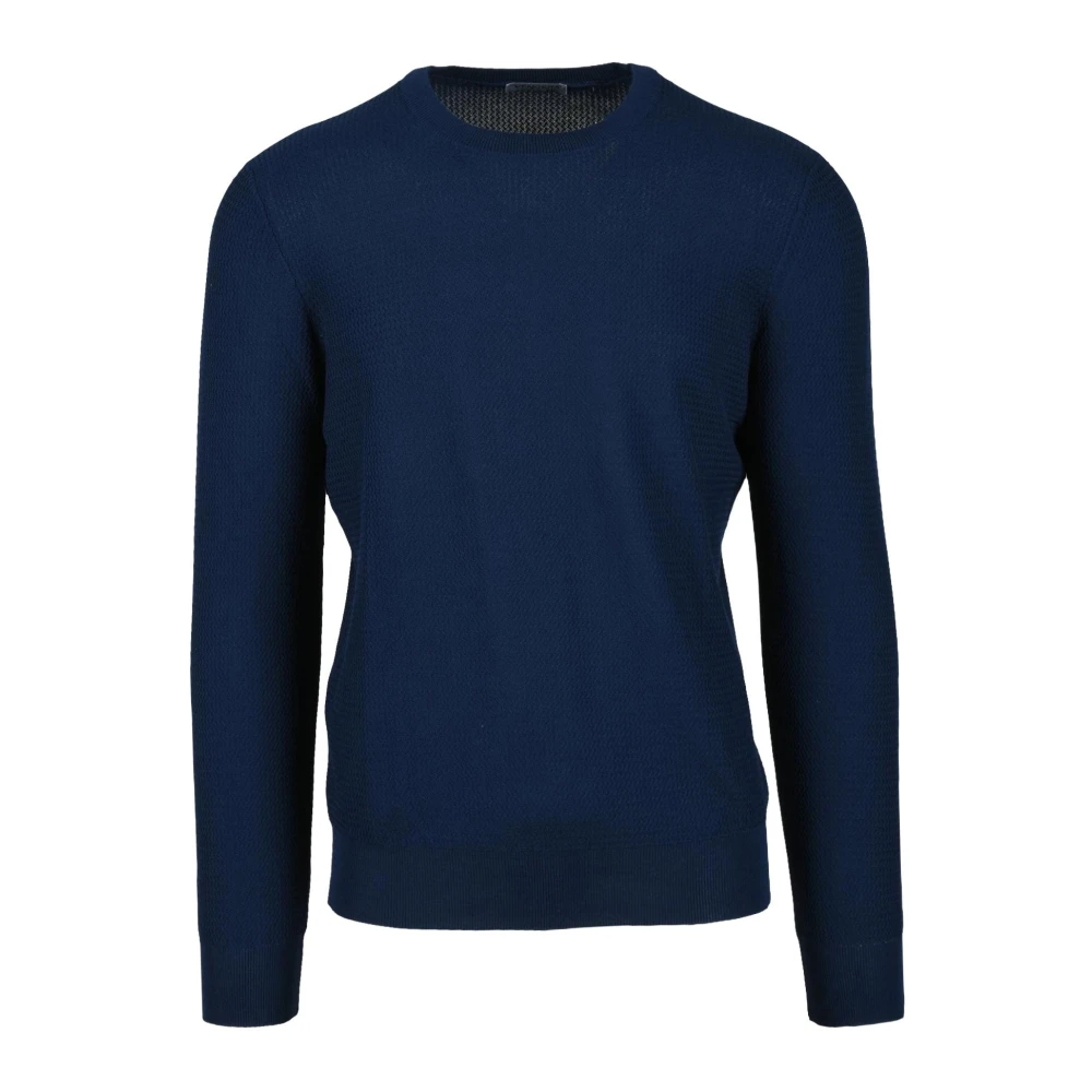 Vengera Katoenen Stijlvol T-shirt Blue Heren