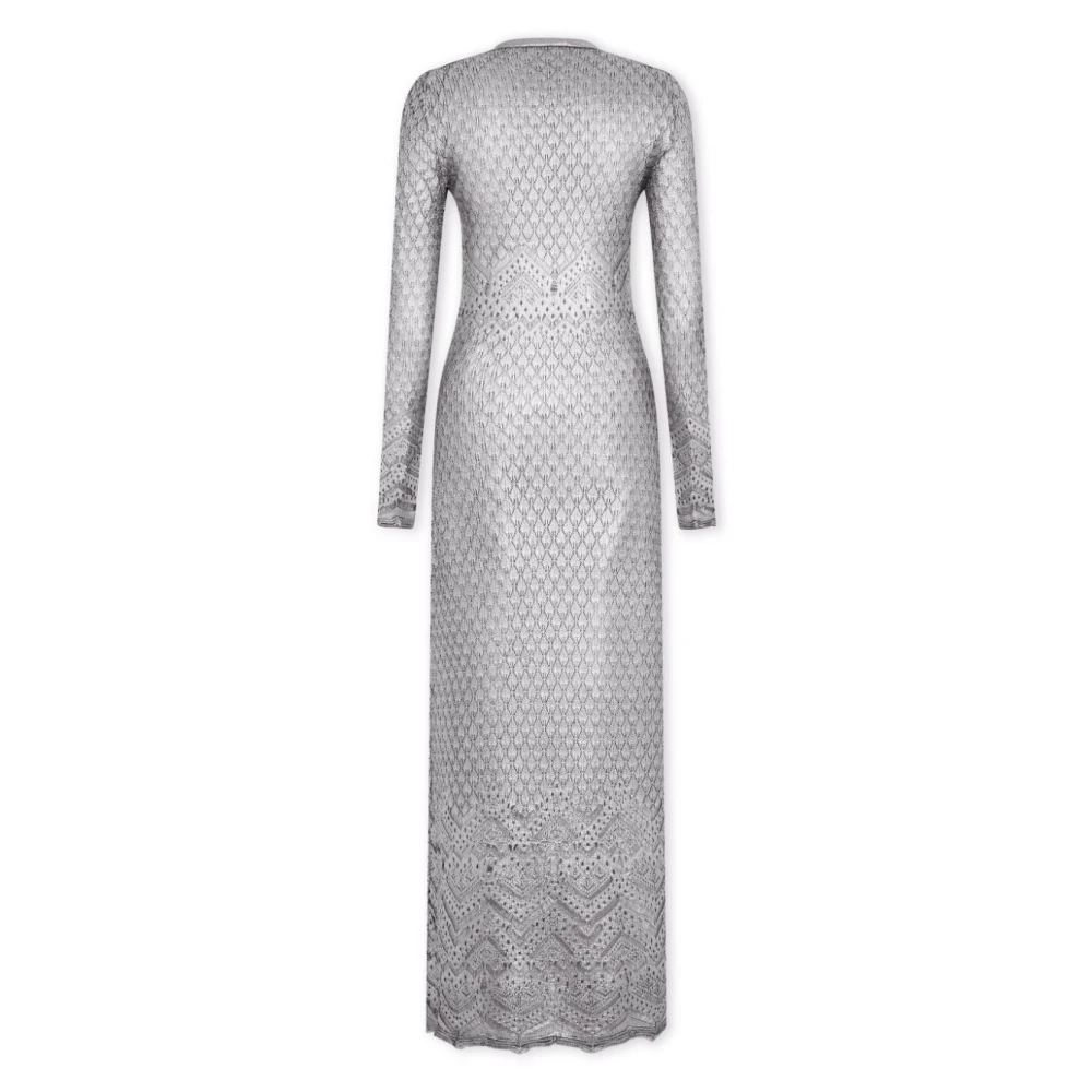 Paco Rabanne Zilveren Robe Jurk Gray Dames